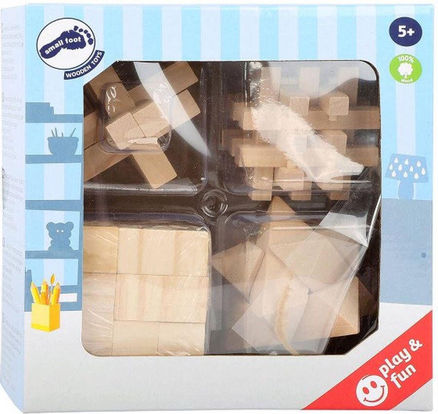 Small foot Houten Breinpuzzels Set van 4