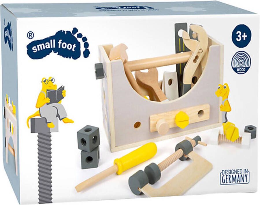 Small Foot Company Small Foot 2-in-1 gereedschapskist Miniwob Houten speelgoed vanaf 3 jaar