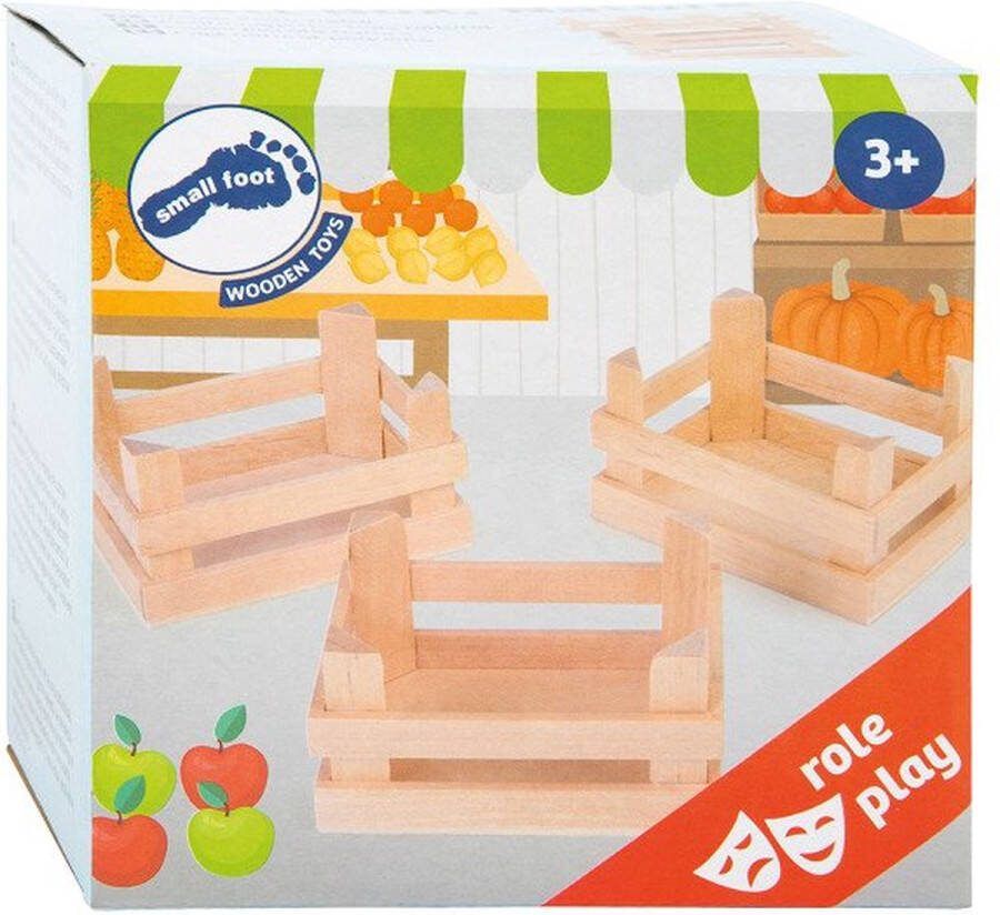 Small foot Houten Kratjes Klein 10x8x5 5cm Set van 3