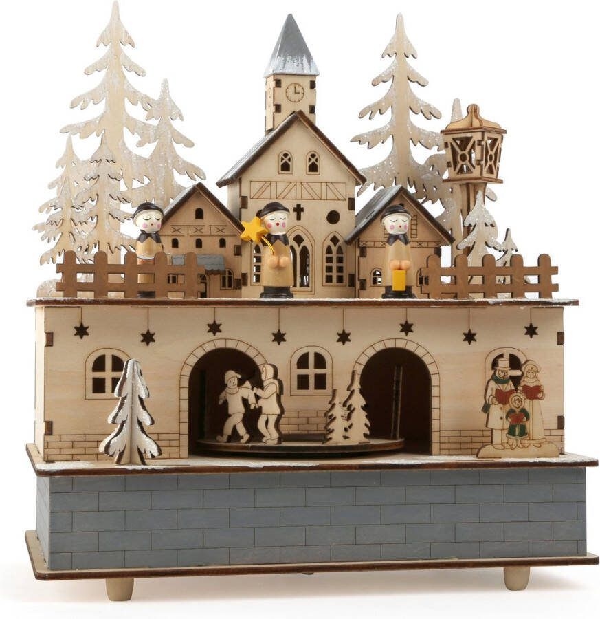 Small foot Muziekdoos Kerstdorpje Met Licht 24 X 21 Cm