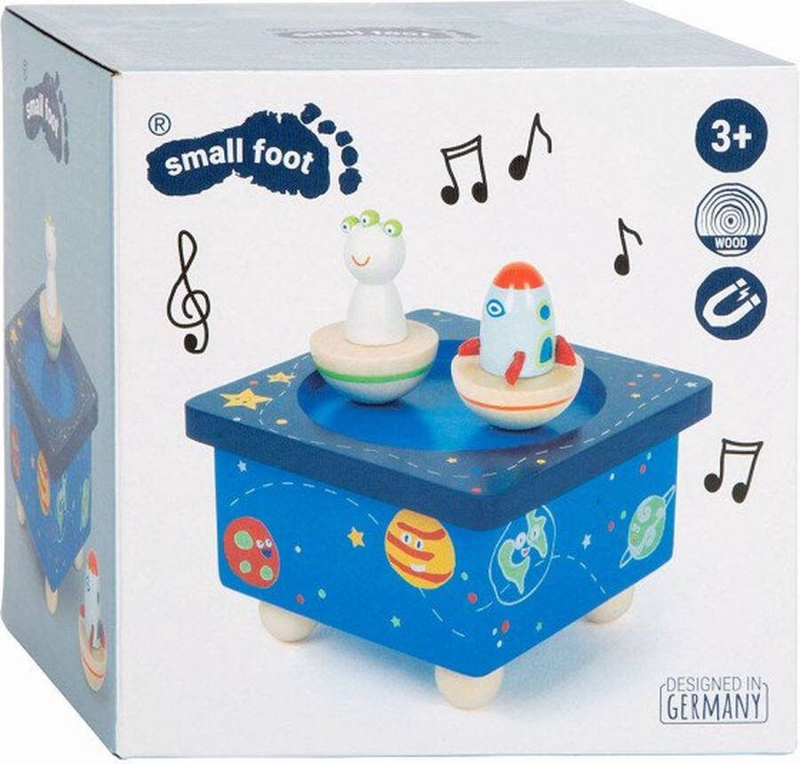 Small Foot Company Small Foot Muziekdoos Space Hout Junior 10 Cm Blauw