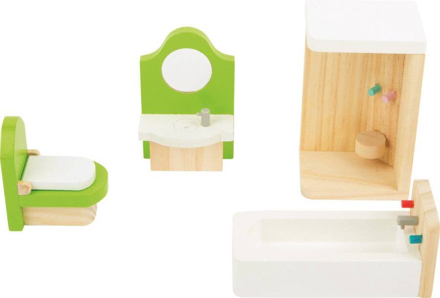 Small foot Houten Poppenhuis Meubeltjes Badkamer 4dlg