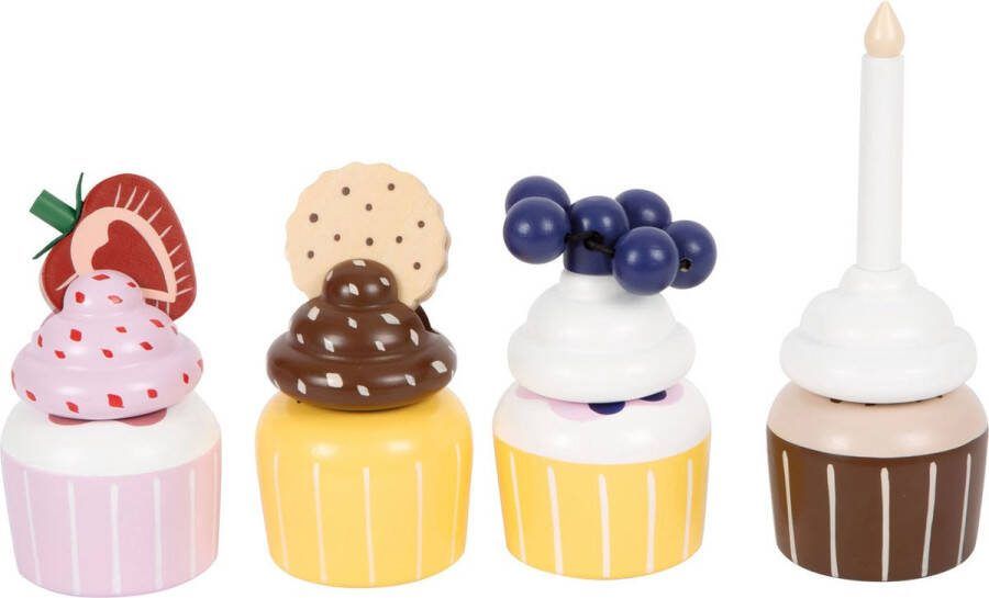 Small foot Houten Speeleten Etagere met Cupcakes 13dlg