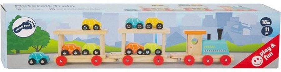 Small foot Houten Trein Transporter met Auto's 11dlg