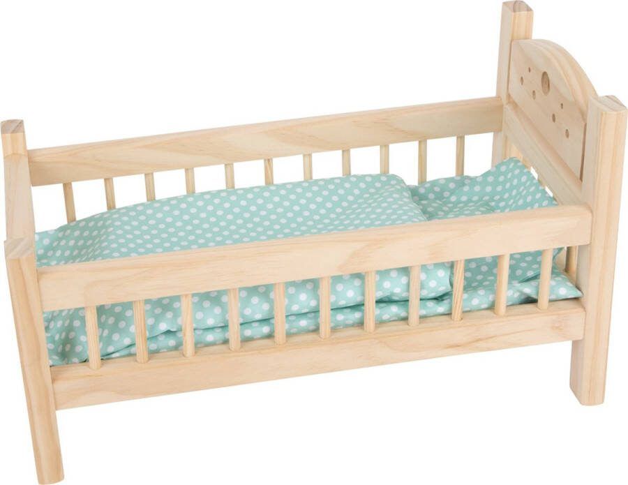 Small foot Houten Poppenbed Natuurlijk met Beddengoed 4ld