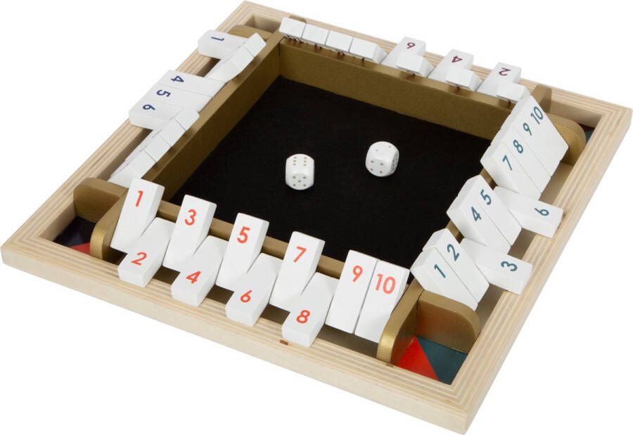 Small foot Shut the Box Houten Dobbelspel Gouden Editie