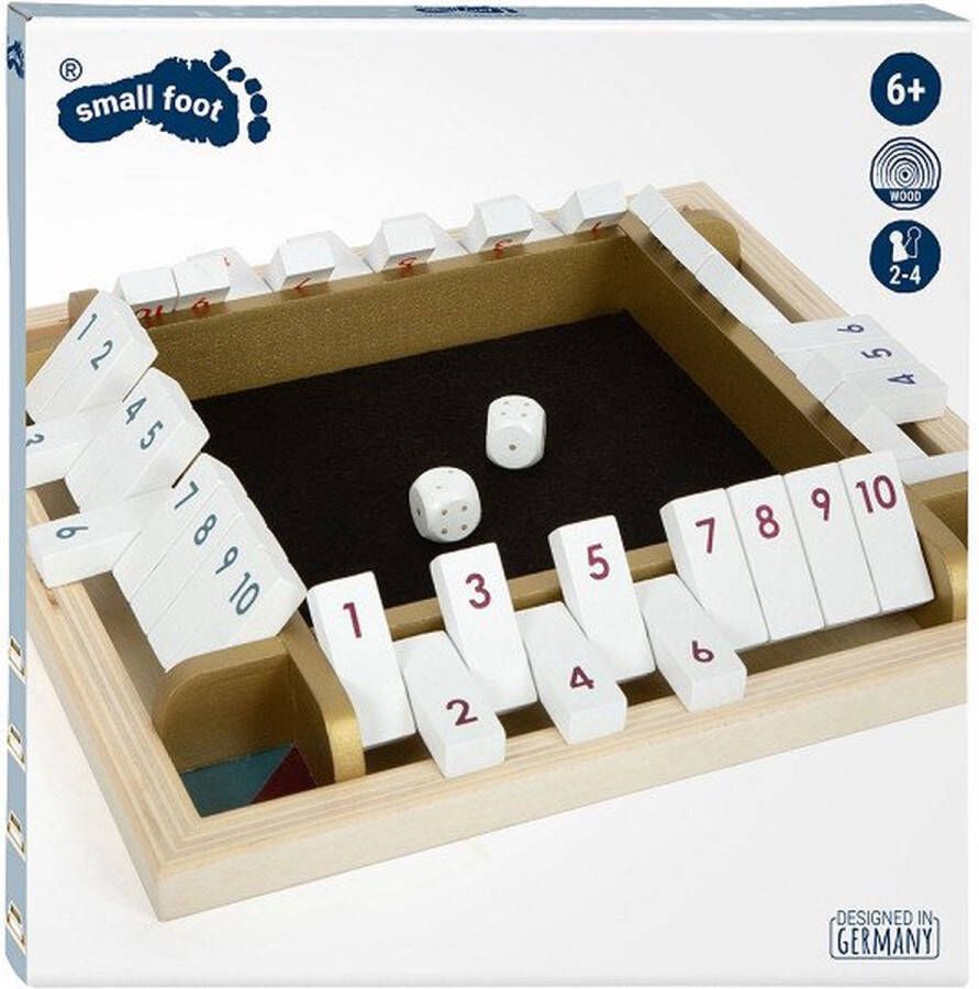 Small foot Shut the Box Houten Dobbelspel Gouden Editie