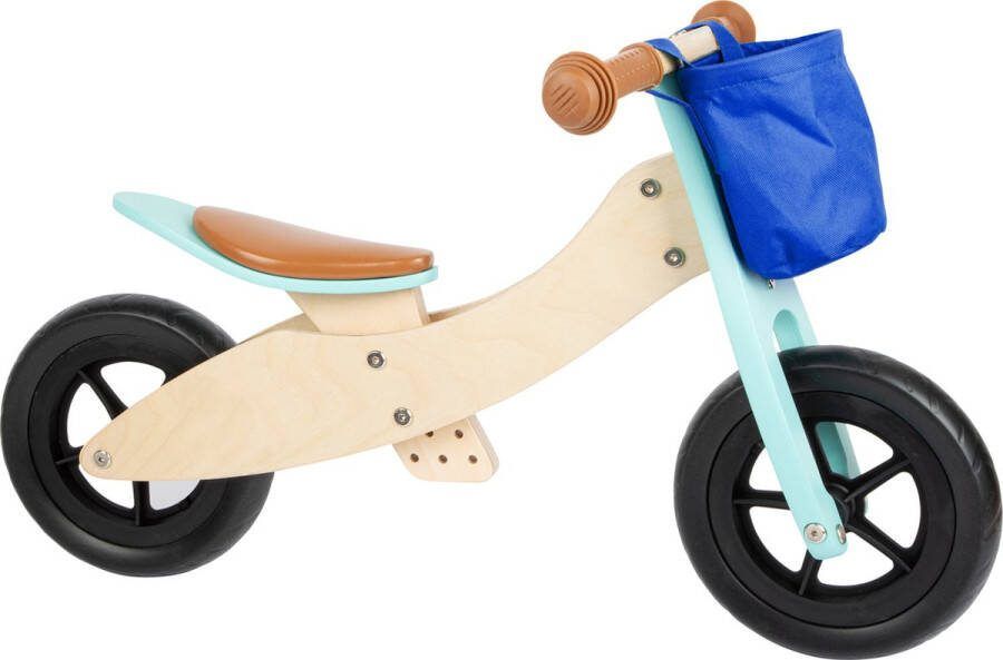 Small foot Houten Driewieler en Loopfiets 2in1 Maxi Turquoise