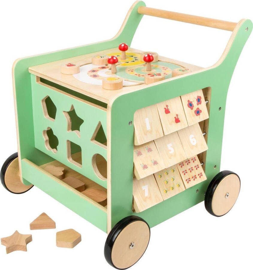 Small foot Houten Baby Walker Loopwagen Activiteitencentrum Pastel Groen
