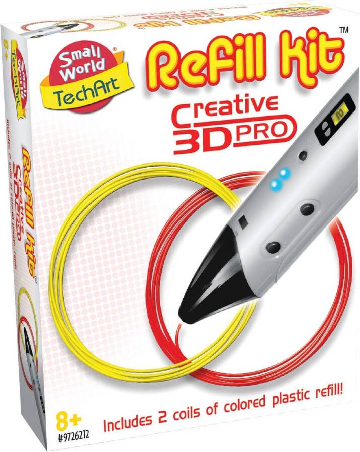 Small World Techart Refill kit 3d pen Creative rood en geel