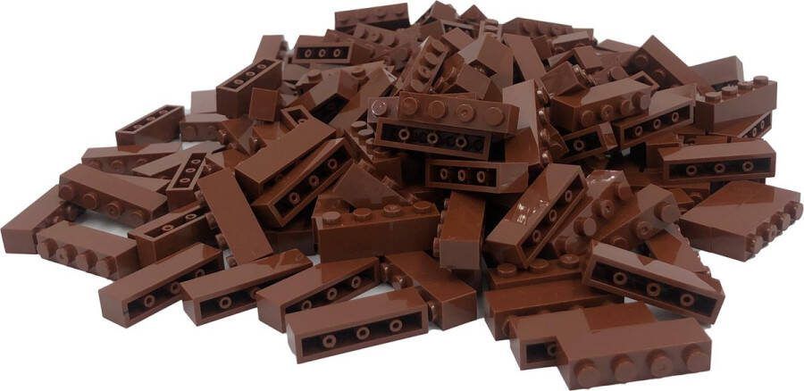 SmallBricks 100 Bouwstenen 1x4 Bruin Compatibel met Lego Classic Keuze uit vele kleuren