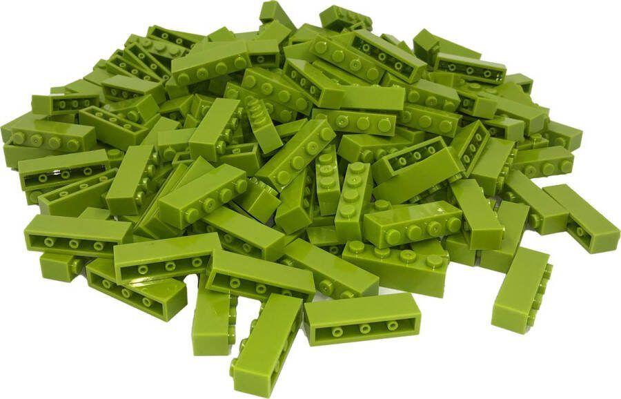 SmallBricks 100 Bouwstenen 1x4 Lime Compatibel met Lego Classic Keuze uit vele kleuren