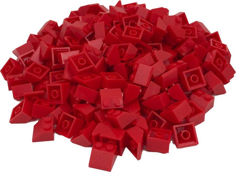 SmallBricks 100 Bouwstenen 2x2 dakpan 45 graden Rood Compatibel met Lego Classic Keuze uit vele kleuren