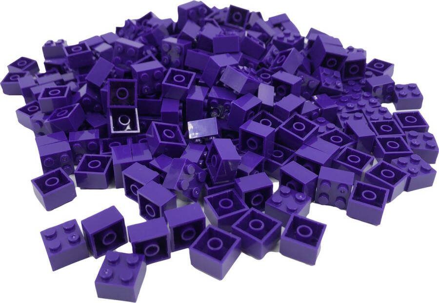 SmallBricks 100 Bouwstenen 2x2 Paars Compatibel met Lego Classic Keuze uit vele kleuren