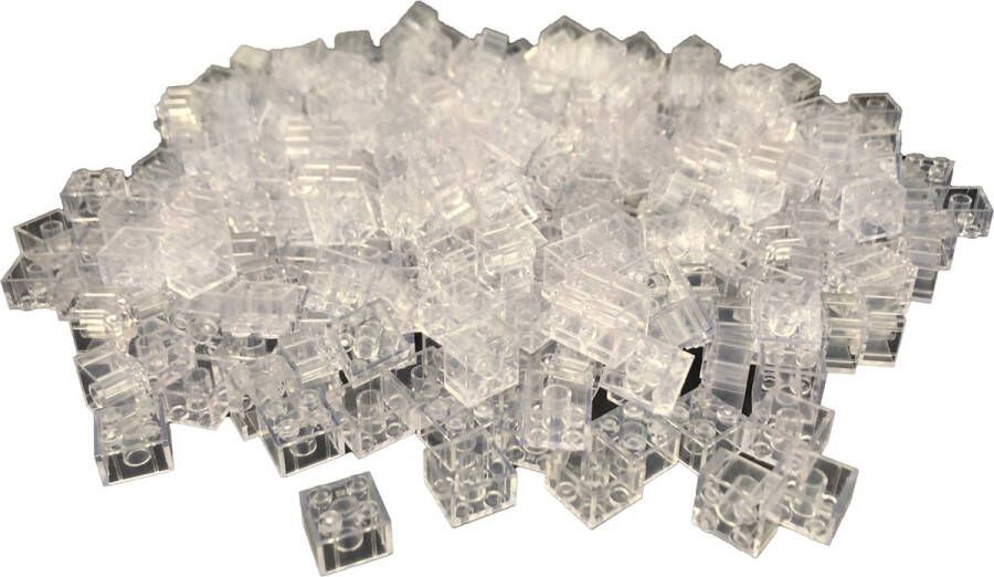 SmallBricks 100 Bouwstenen 2x2 Transparant Compatibel met Lego Classic Keuze uit vele kleuren