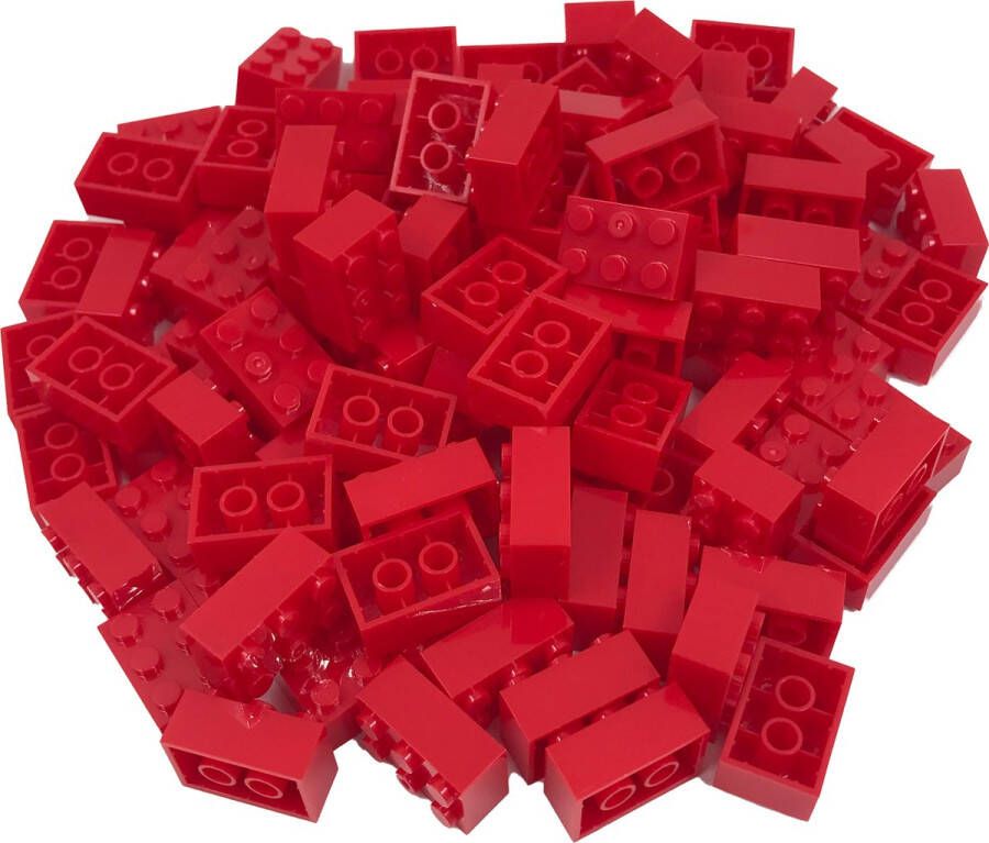 SmallBricks 100 Bouwstenen 2x3 Rood Compatibel met Lego Classic Keuze uit vele kleuren