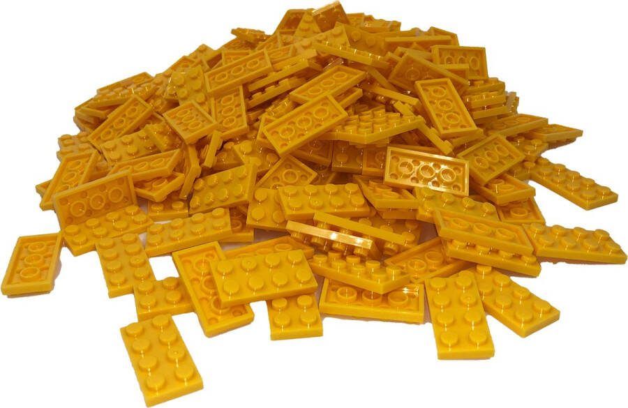 SmallBricks 100 Bouwstenen 2x4 plate Geel Compatibel met Lego Classic Keuze uit vele kleuren