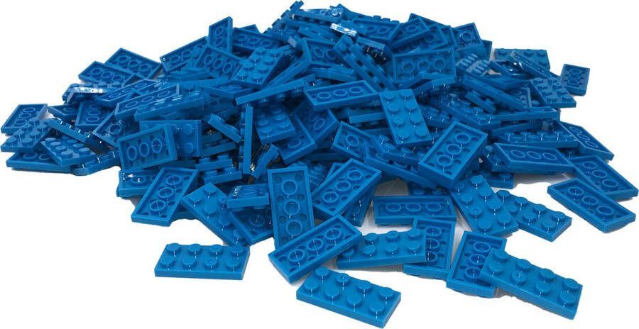 SmallBricks 100 Bouwstenen 2x4 plate Hemelsblauw Compatibel met Lego Classic Keuze uit vele kleuren