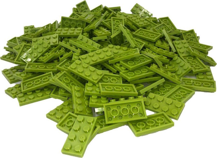 SmallBricks 100 Bouwstenen 2x4 plate Lime Compatibel met Lego Classic Keuze uit vele kleuren