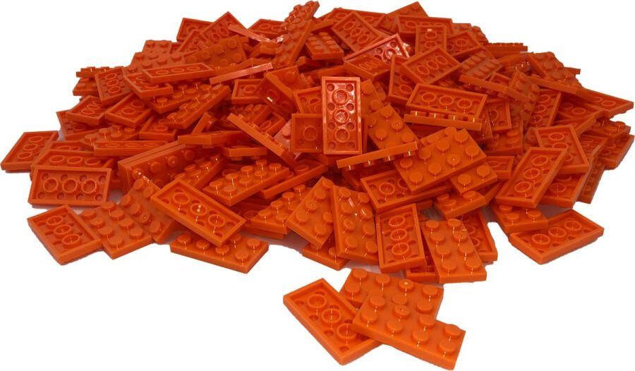 SmallBricks 100 Bouwstenen 2x4 plate Oranje Compatibel met Lego Classic Keuze uit vele kleuren