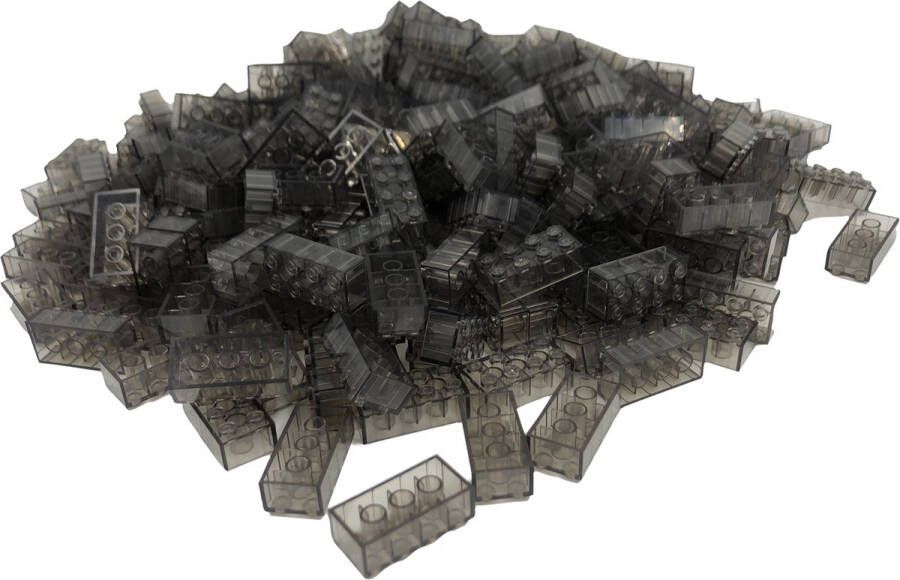 SmallBricks 100 Bouwstenen 2x4 Transparant Zwart Compatibel met Lego Classic Keuze uit vele kleuren
