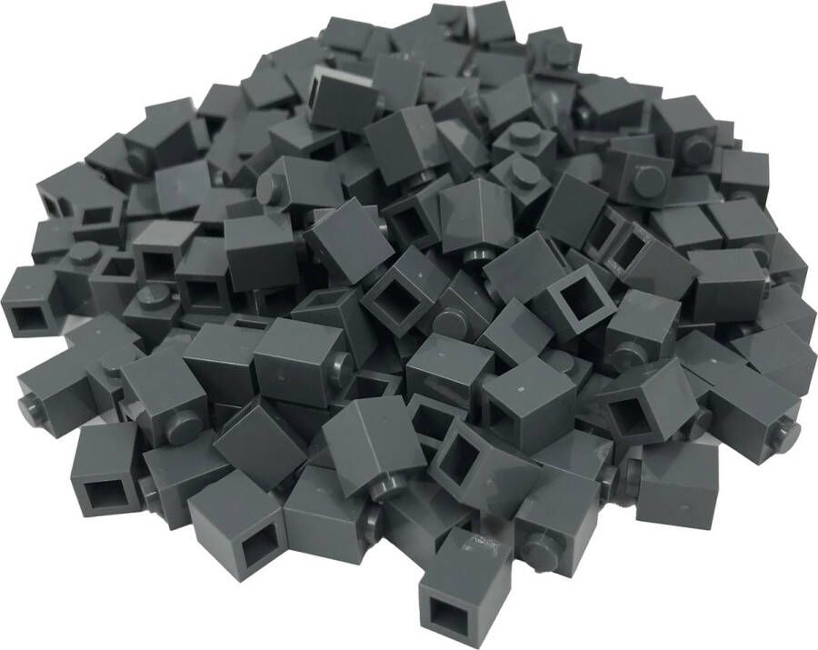 SmallBricks 200 Bouwstenen 1x1 Donkergrijs Compatibel met Lego Classic Keuze uit vele kleuren