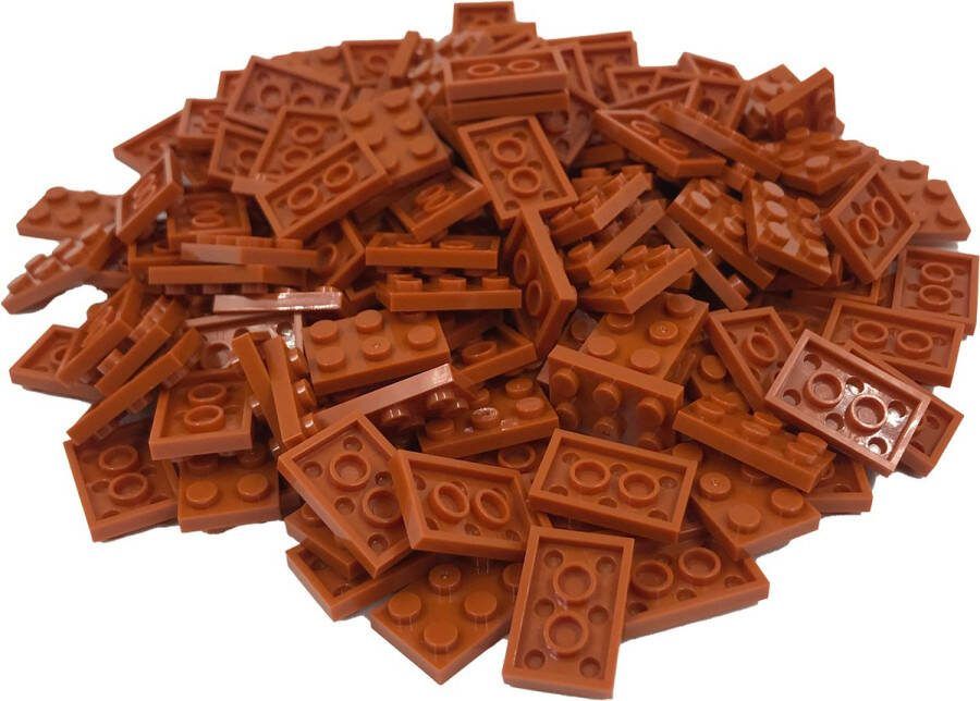 SmallBricks 200 Bouwstenen 2x3 plate Koffie Compatibel met Lego Classic Keuze uit vele kleuren