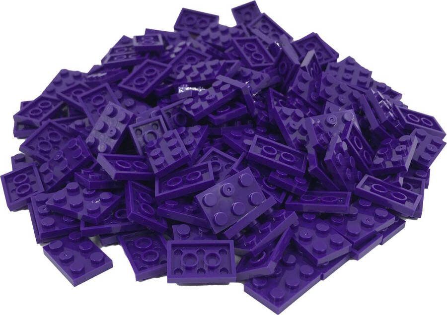SmallBricks 200 Bouwstenen 2x3 plate Paars Compatibel met Lego Classic Keuze uit vele kleuren