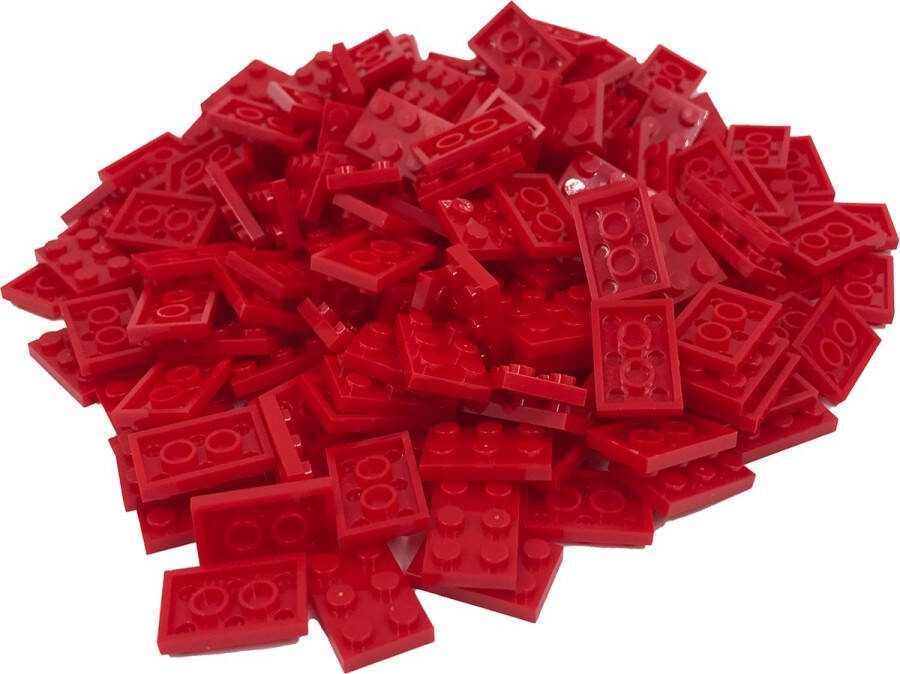 SmallBricks 200 Bouwstenen 2x3 plate Rood Compatibel met Lego Classic Keuze uit vele kleuren