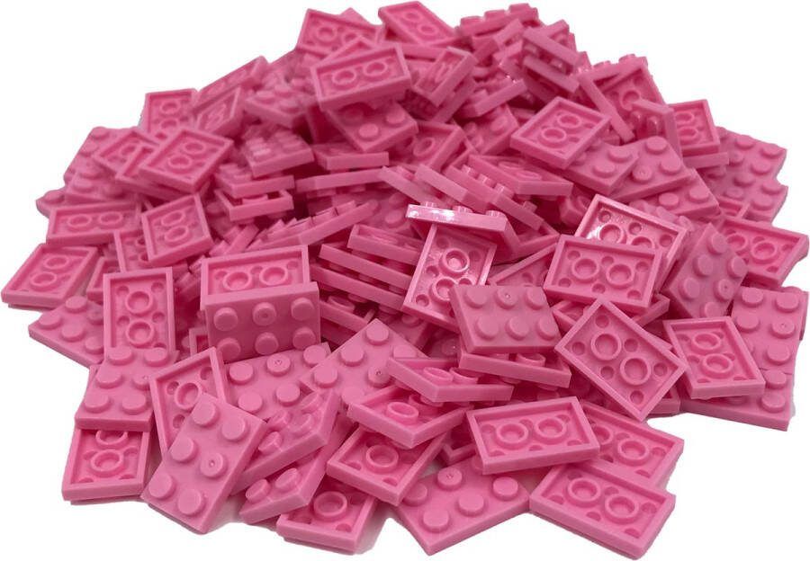 SmallBricks 200 Bouwstenen 2x3 plate Roze Compatibel met Lego Classic Keuze uit vele kleuren