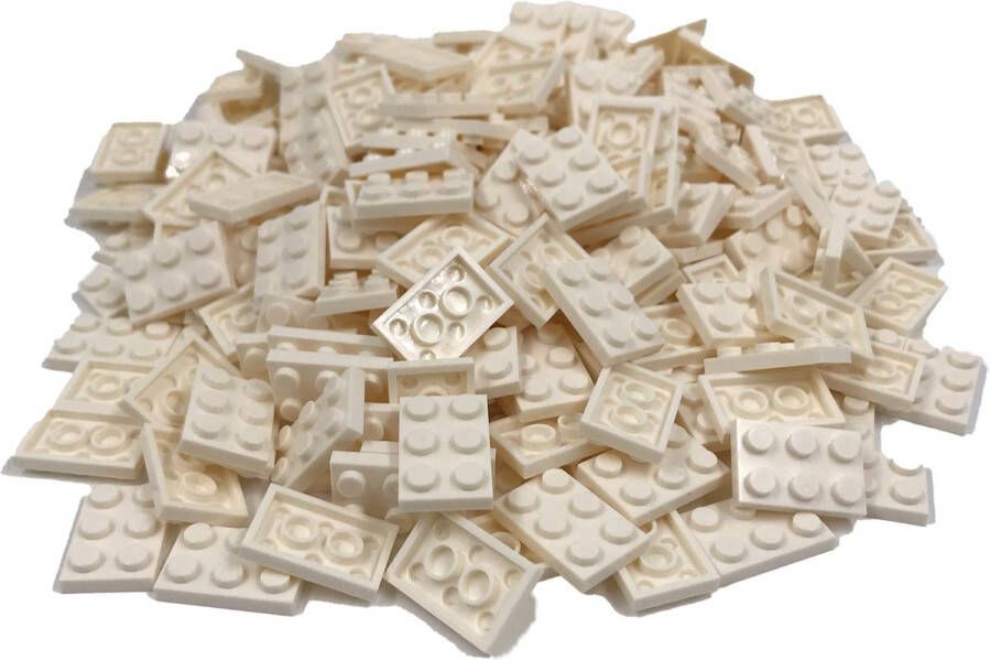 SmallBricks 200 Bouwstenen 2x3 plate Wit Compatibel met Lego Classic Keuze uit vele kleuren