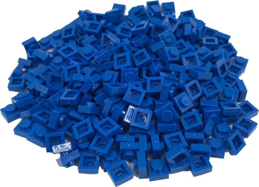 SmallBricks 400 Bouwstenen 1x1 plate Blauw Compatibel met Lego Classic Keuze uit vele kleuren