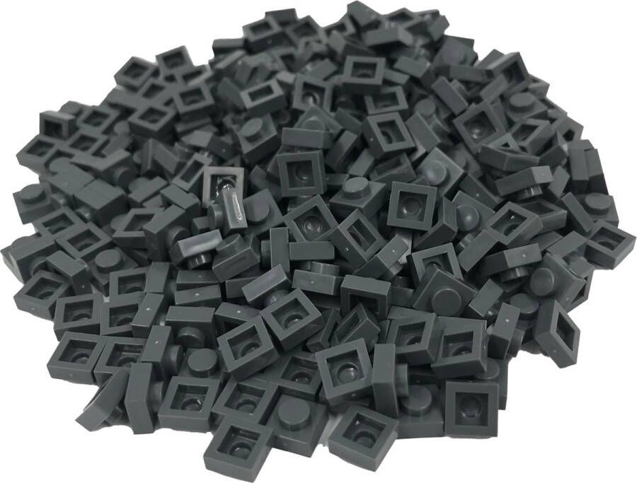 SmallBricks 400 Bouwstenen 1x1 plate Donkergrijs Compatibel met Lego Classic Keuze uit vele kleuren