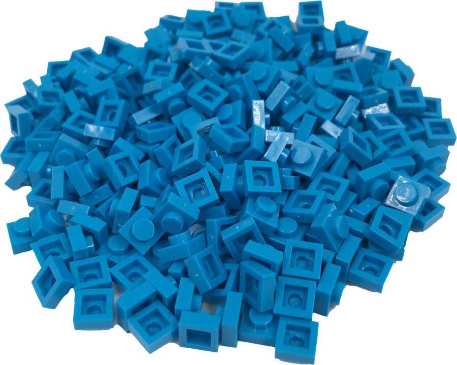 SmallBricks 400 Bouwstenen 1x1 plate Hemelsblauw Compatibel met Lego Classic Keuze uit vele kleuren