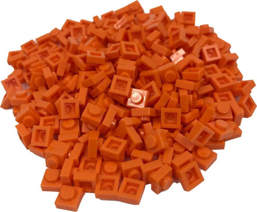 SmallBricks 400 Bouwstenen 1x1 plate Oranje Compatibel met Lego Classic Keuze uit vele kleuren
