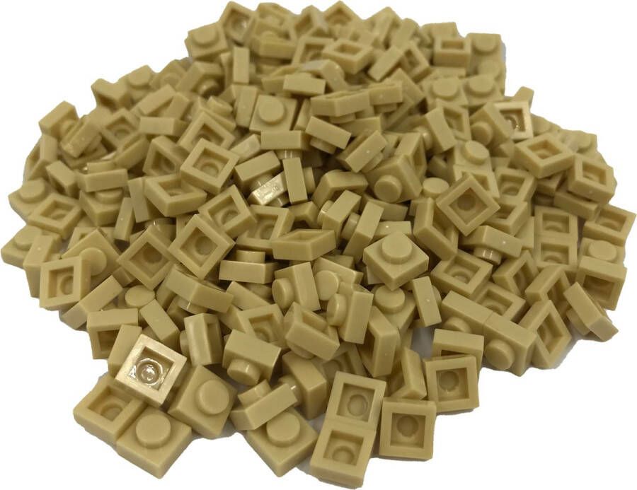 SmallBricks 400 Bouwstenen 1x1 plate Tan Compatibel met Lego Classic Keuze uit vele kleuren