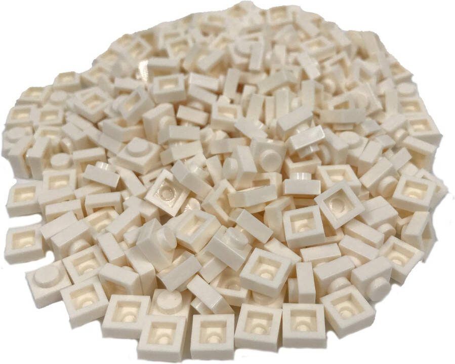 SmallBricks 400 Bouwstenen 1x1 plate Wit Compatibel met Lego Classic Keuze uit vele kleuren