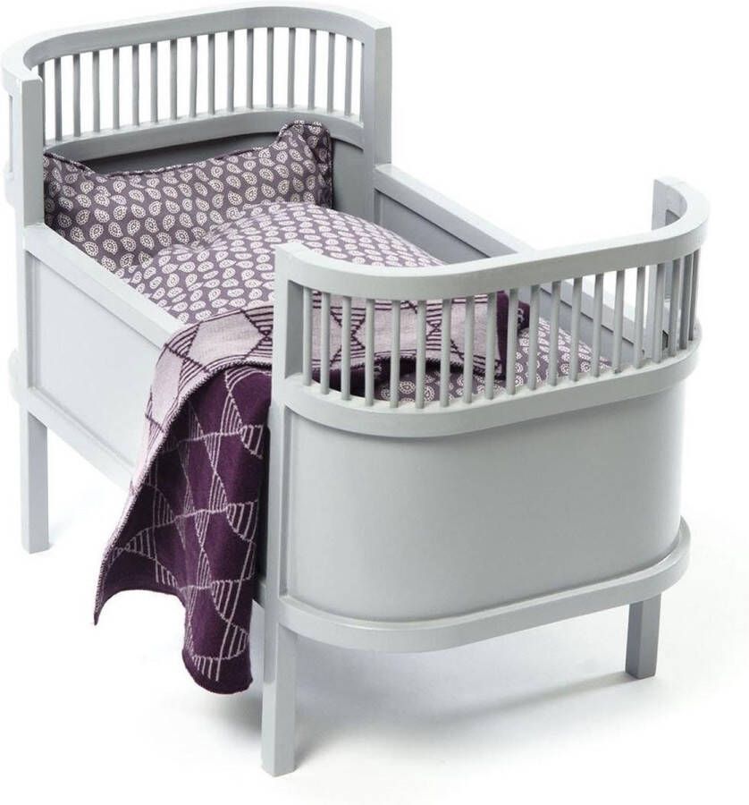 Smallstuff Houten Poppenbed Rosaline 52 Cm Grijs