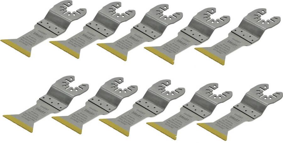 SMART Blades Multitool Zaagblad 44x55mm Bi Metaal Titanium Gecoat Hout Non-ferro Metaal Kunststof 10 stuks