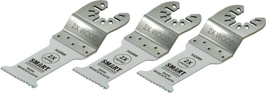 SMART Blades Multitool Zaagblad RapidWood Hout Plastic 32x52mm 3 stuks