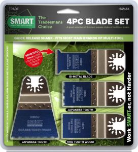SMART Blades Multitool Zaagbladen Set Voor Oscillerende Multitools 4-Delig