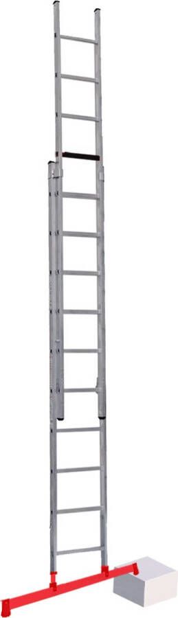 Smart Level Ladder Pro Schuifladder met Levelingssysteem 2 delig 2x14 treden Leveling System Aluminium Anti slip EN 131-1 + 2 NEN 2484 TÜV en GS gecertificeerd