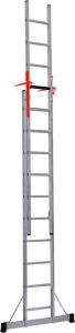 Smart Level Ladder Professionele 2 delige schuifladder met Top Safe Systeem 2 x 10 treden