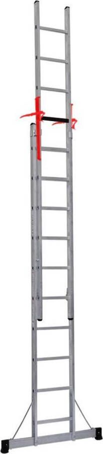 Smart Level Ladder Professionele Schuifladder 2-delig 2x14 treden Top Safe Systeem |Aluminium Anti slip EN 131-1 + 2 NEN 2484 TÜV en GS gecertificeerd