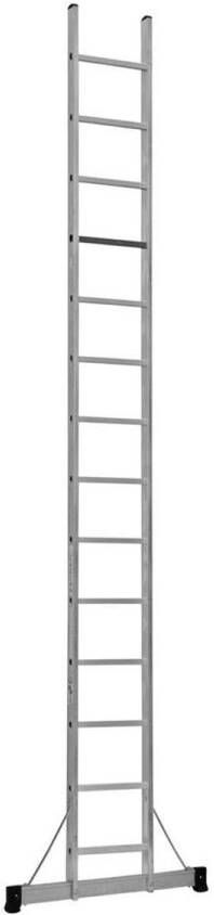 Smart Level Ladder Professionele Enkele Ladder 1x14 treden Alumunium Top Safe Systeem| Anti slip Lichtgewicht EN 131-1 + 2 NEN 2484 TÜV en GS gecertificeerd