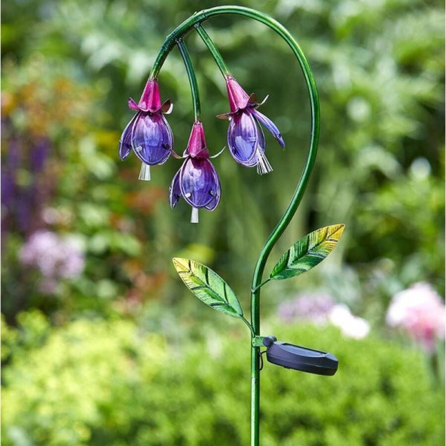 Smart Solar Fuchsia Bloem op zonne-energie Tuinsteker 84 cm(H)