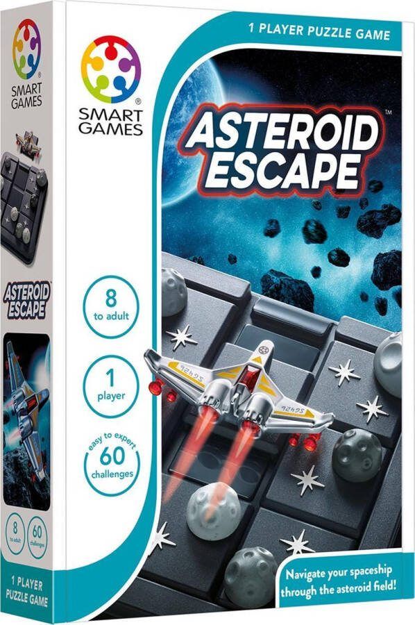 SmartGames Asteroid Escape Schuifpuzzel 60 opdrachten Ruimteschip