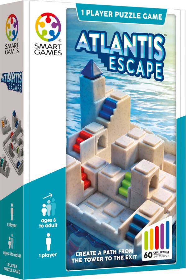 SmartGames Atlantis Escape Breinbreker 60 uitdagingen 3D puzzelspel