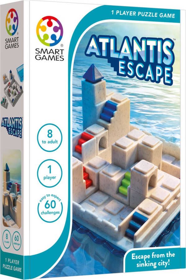 SmartGames Atlantis Escape Breinbreker 60 uitdagingen 3D puzzelspel