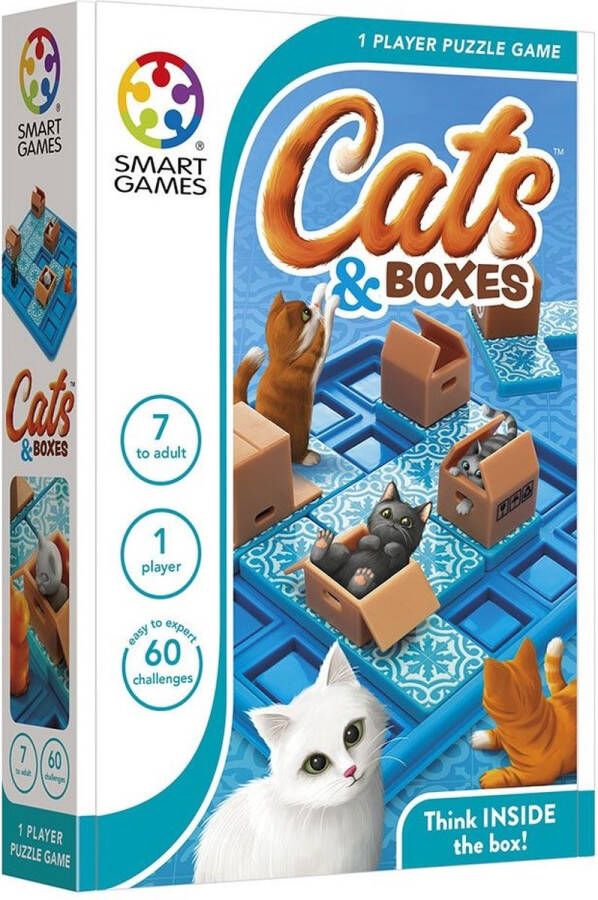 SmartGames Cats & Boxes 60 opdrachten Denkspel voor één speler Katten